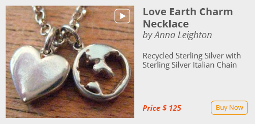 Love Earth charm necklace